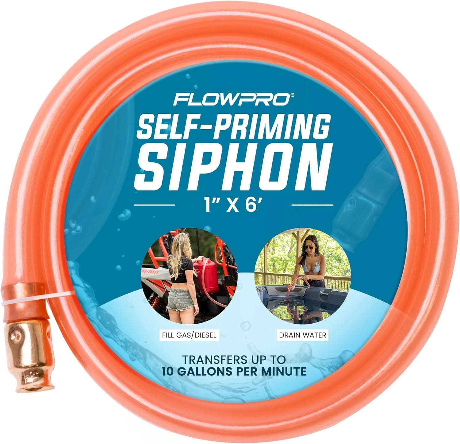 FlowPro Original — 1" ID × 6' Self-Priming Siphon